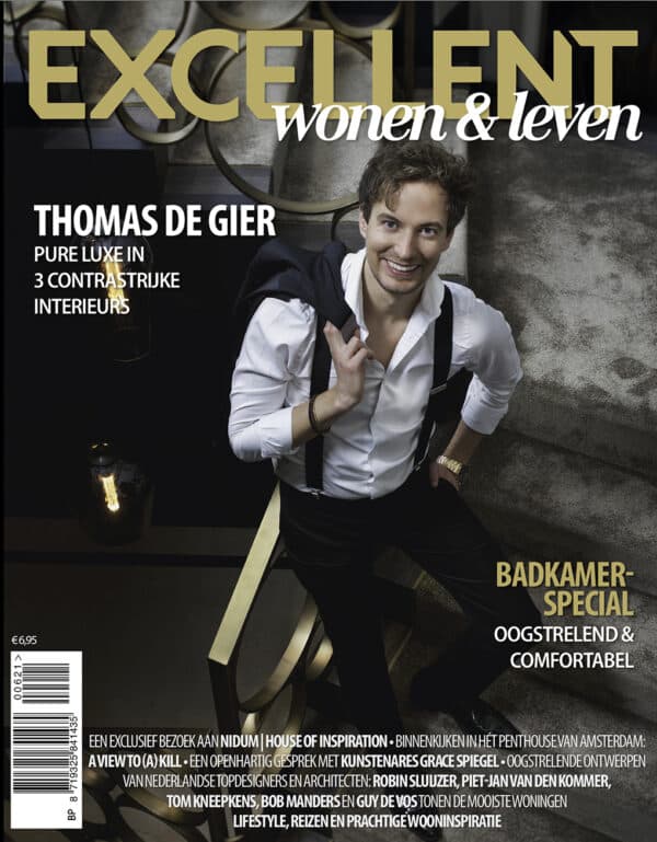 Thomas de Gier op de EXCELLENT magazine cover in de badkamerspecial