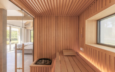 Maatwerk saunacabine op slaapkamer