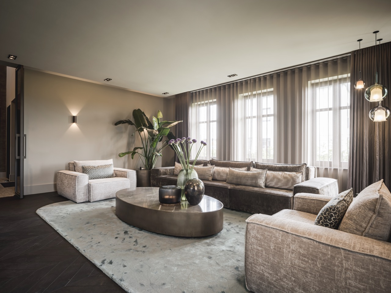 Woonkamer met vloerkleed